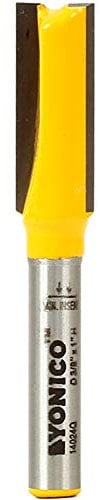 Yonico 14024q 3/8-Inch Diameter X 1-Inch Height Straight Router Bit 1/4-Inch Shank