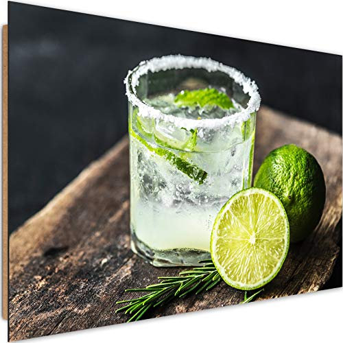 Feeby Wandbild Limonade Modern Deco Panel Bilder Getränk Früchte Küche Grün 60x40 cm