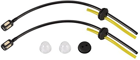 2 pezzi universale tubo del carburante trimmer decespugliatore tagliaerba ricambio con filtro Primer lampada assy per rasoio giardino montaggio a macchina