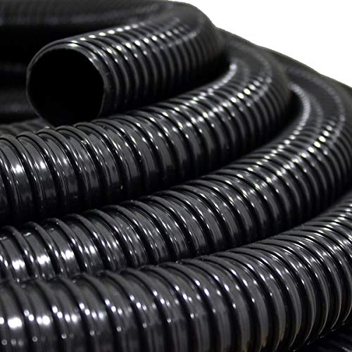 Teichschlauch Spiralschlauch Durch. 50 mm (2 Zoll) 5 Meter schwarz PVC lichtundurchlässig