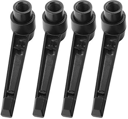 4PCS Adjustable Handle Machine Knobs Clamping Lever Handle Fixing Handle Clamp M4/5/6/8/10/12 Female Thread Black M10 80mm