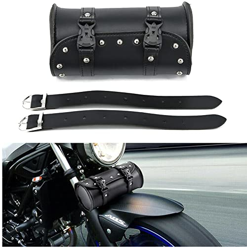 vitihipsy - Sac latéral pour Moto, Sacs latéraux universels pour Moto, kit d'outils de Moto en Cuir Noir, Sac résistant à l'eau et à la Chaleur (21 x 10 x 10 cm)