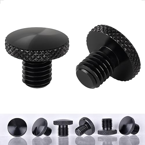 Evermotor Motorrad Spiegel Stopfen M8×1.25 CNC Abdeckung Aluminium Anodische Oxidation Blindstopfen Verkleidungsschrauben M8 1x Rechts- und 1x Linksgewinde/clockwise+ anticlockwise (Ein Paar)