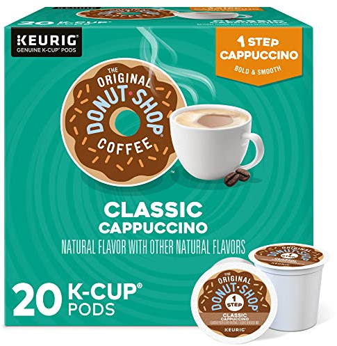 The Original Donut Shop One-Step Classic Cappuccino, Keurig Single-Serve K-Cup Pods, 20 Count (Pack of 1)