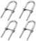 Niaciswe Pernos en Forma de U 4 Piezas Acero Inoxidable Pernos Tornillos con Tuerca Pernos en U Redondo de Acero Inoxidable 304 Plata Tuercas y Tornillos para Fijación de Tubería 78 x 41.5 mm