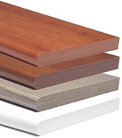 Regalbrett aus Spanplatte, abgerundeter Rand, 5 Stück (40 x 20 x 1,8 - Kirsche (F.Ø 10 mm))