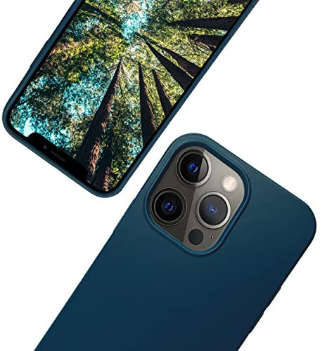 eplanita Eco Mobile Phone Case Compatible with iPhone 13 Pro Max, Plant Fibre, Drop Protection Cover, Durable and Sustainable (for iPhone 13 Pro Max, Dark Blue)
