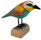 your castle Dekovogel Holzvogel Bienenfresser handgearbeitet aus Lindenholz in Geschenkbox 14 x 10 cm