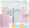 A6 Budgetplaner-Kit, geld organizer, leder ringbuch mit Geldumschlägen, Budgetminen, passenden Aufklebern und Etikett, 7,4x5,71 (Harphia, NPNB-140F-A6-Pink)