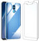 NEW'C Hülle für Huawei Mate 20 Lite - Ultra Transparent Silikon Weiches TPU Gel und 2 × Panzer Schutz Glas für Huawei Mate 20 Lite - Anti Scratch