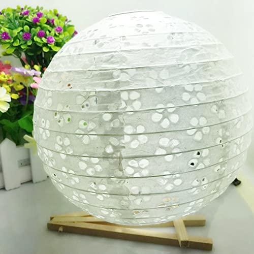 LIUXIN 12''30cm China Runde Hohle Papierlaterne 9 Farbe Hohle Papierlaternen Hochzeit Laternen Papier Lampenschirm Urlaub Party Supplies