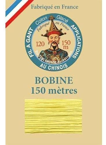 Sajou Bobine de Fil à Gant - Fil Patchwork et appliqué Fil Au Chinois - Fabriqué en France - Coloris 335 : Poussin
