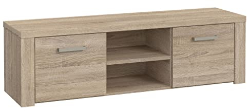 Newroom TV Lowboard Sonoma Eiche TV Schrank Modern - 151x44,7x41,3 cm (BxHxT) - Fernsehtisch TV Board Rack - [Cosima.one] Wohnzimmer Wohnstube Büro