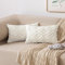 MIULEE Kissenbezüge 2er Set Wolle Sofakissen Sanft Dekokissen Weich Kissenbezug Couchkissen Dekorativ Zierkissenbezug für Sofa Bett Wohnzimmer klassischer Style Milchweiß 30x50cm
