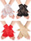 Geyoga 4 Paar Damen Kurze Fingerlose Spitzenhandschuhe Braut Spitze Handschuhe für Halloween Cosplay, Mehrfarbig