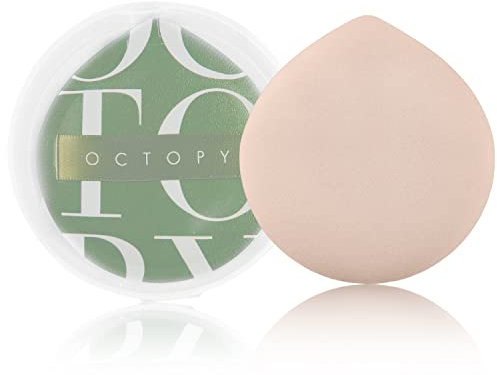 OCTOPY Round Makeup Sponges for Foundation 2 Pcs with 2 Travel Case - Sponges Makeup Blender for Flawless Look, Blending Sponges, Puff Makeup Applicator, Cosmetic Sponges, Beauty Sponge Set