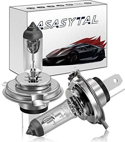 Asasytal Ampoules Halogènes 24V H4 P43t 75/70W, Phare de Voiture de Camion 64196 Remplacement de Lumière Jaune à Faisceau Hi/Lo pour Véhicules Lourds, bus et Véhicules de Construction 24 V, 2 Pièces