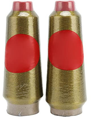 Filo Metallico per Macchina da Ricamo, 2 Pezzi, 3500 Metri, Oro Sbiadito, Poliestere