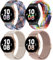 chinbersky 20mm Nylon Geflochtenes Armband Kompatibel mit Samsung Galaxy Watch 4/5/6/7/FE 40mm 44mm Armband/Watch 5 Pro/Watch 4&6 Classic/Active 2 40mm 44mm/Watch 3 41mm/Gear Sport/Gear S2 Classic