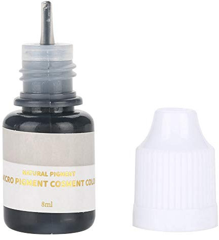 Tinta De Pigmento Microblading Maquillaje Semipermanente Tinta De Tatuaje Sombreado De Cejas Micropigmentación Tinta De Tatuaje Cosmético Para Cejas Labios Ojo(Negro)