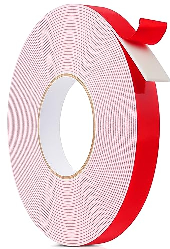 Ainiv Doppelseitiges Klebeband, Dicke 2mm Montageband (10 m x 20 mm), Wasserdichtes Montageklebeband, Spiegelklebeband, 3M Doppelseitiges Klebeband Extra Stark, Schaumband für Auto Wohn Bürodekor Wand