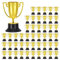 PATIKIL 48 Pack Mini Gold Trophies Award Plastic 3.3 Inch Small Trophy Cups First Place Winner Award Trophies Prize for Sports Soccer Football Tournament Competitions Party Favors