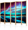 murando - Paravent Innen Raumteiler Holz Botanik Abstrakt 225x172 cm 5-teilig Japanische Trennwand Raumtrenner Room Divider Mobiler Sichtschutz Spanische Wand Raum Abtrennung Natur c-B-0290-bh-f