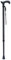 Gehstock Aluminium Offset Cane Ergonomischer Griff Tragbarer Teleskop-Gehstock Krücke Alltagshilfe für eingeschränkte Mobilität (Farbe: Schwarz)