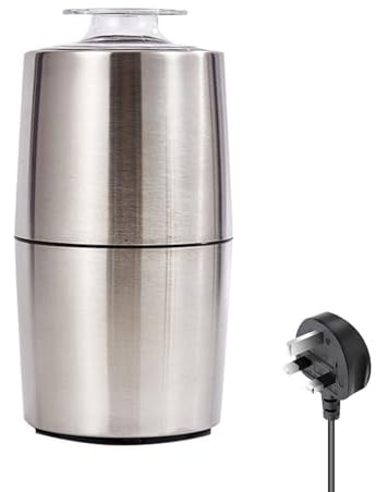 Felenny Electric Coffee Grinder, Stainless Steel Coffee Bean Grinder One Touch Operation Grinder Compact Coffee Bean Grinder for Herb, Spice, Grain and More