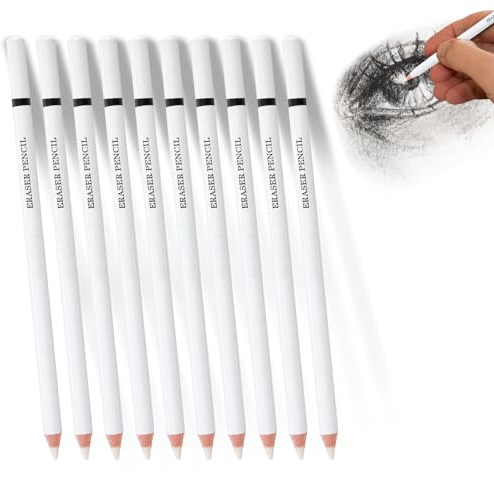 10 Stück Radierstift Radierer in Stiftform Radiergummi Zeichenstift Radiergummi zum Zeichnen Radierer Radiergummi Stift für Künstler Skizzieren Malerei Zubehör für Skizzen und farbige Illustrationen