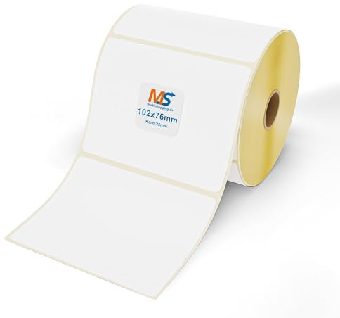 Multi-Shopping Thermo Eco Etiketten 102 x 76 mm - 930 Stück je Rolle - Kern: 25 mm -permanent haftend