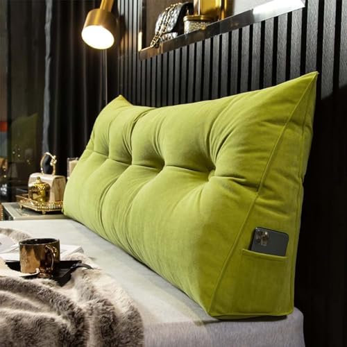 Generisch Keilkissen Kopfteil Bett Rückenkissen Lesekissen für Bett Dreieckiges Rückenlehne Kissen Rückenpolster Wand Abnehmbar Lendenkissen Werden als Kopfteil Sofa Rückenkissen,C,60x20x50cm