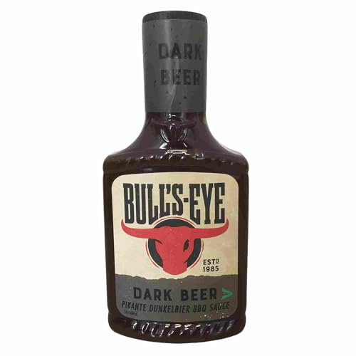 Salsa barbecue Bull's Eye BBQ - Origine Germania - Delizioso sapore di birra scura per esaltare le tue grigliate 315g 300ml - Birra scura.