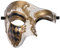 JewelryWe Venezianische Maskerade Maske für Herren: Gold Phantom der Oper Halbmaske Vintage Italienische Karnevalsmaske Halbgesichtsmaske Kostüm Maske für Männer Halloween Cosplay Karneval Party