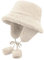 JFAN Fischerhut Damen Winter Plüsch Bucket Hat Fluffy Weiche Wärmer Eimer Hut für Mädchen Beige