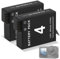 CITYORK 2250mAh(2 pezzi) Batteria per DJI Osmo Action 5 Pro/Osmo Action 4/ Osmo Action 3, Set di batteria ricaricabili Accessori per camere sportive, Lungo Tempo di Esecuzione, Super Lunga Vita