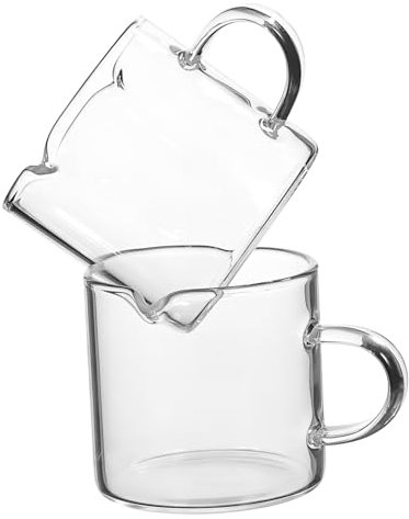 AUTSUPPL 2 Pcs Coffee Cup Measure Cups Coffee Mugs Espresso Mini Machine Cups Coffee Machine Accessories Milk Tea Coffee Portafilter Holder Clear Cups Espresso Cups Clear Coffee Mug Glass