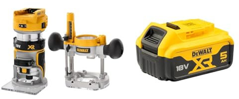 DEWALT DCW604NT-XJ 18V XR Brushless 8mm (1/4) Router in TSTAK Kitbox Box - Bare Unit + DEWALT Battery