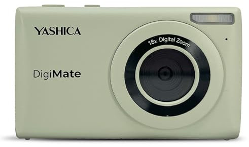 Yashica DigiMate Digital Camera, 4K Camera for Photography, 18X Digital Zoom, Supports Micro SD Cards, Mint Green