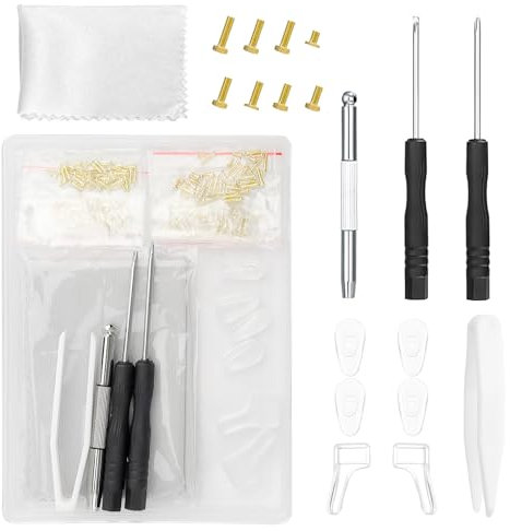 161PCS Eyeglass Screws, Eyeglass Repair Tool Kit, Eye-Glasses Repairing Kit with Screws, Watch Clock Repairement Glasses Fixing Kit, Sunglass Repair Set with Screws, Nose Pads, Screwdriver