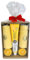 Geschenkkarton mit echten Bienenwachs-Kerzen inkl. Glasbehälter 2x Teelicht 2x große Kerze aus Bienenwachs und Lindesa® Handcreme