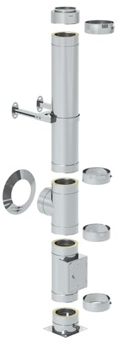 FIREFIX E180/SETdoppelwandiger Edelstahlschornstein 180 mm Ø