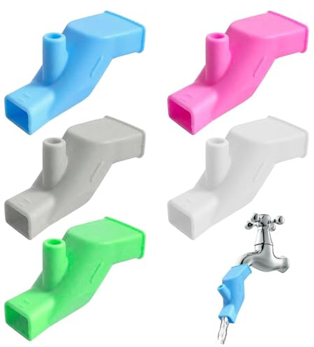 Prolunga Per Rubinetto Da 5 Pezzi, Prolunga Per Rubinetto In Silicone, Prolunga Per Rubinetto Elastica, Accessori Per Rubinetto