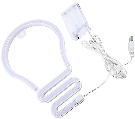 Gadpiparty 1 Satz Glühbirne mit Neon UV Scheinwerfer beleuchtete Leuchtreklame Brief Neonnacht led ligts led-light Glühbirne Neonlampe Schreibtischlampe mit Neonatmosphäre Kupferkabel Yellow