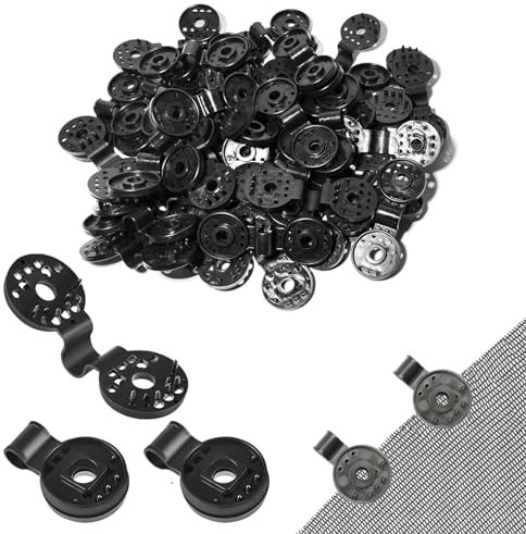 50 Pieces Clips de Fixation pour Bache,Clips pour Toile D'ombrage, Clips Fixation Brise Vue, Clip Spécial avec Œillet Clips en Plastique de Tissu d'Ombre pour Toile e Clôture