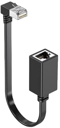 10Gbps CAT7 Ethernet Extension Cable 90 Degree Cable Extender Right Angled RJ45 Networking Cord Adapter For PC