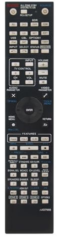 ROLLGAN Neu AXD7666 Ersetzte Fernbedienung Passend für Pioneer Home Theater AV Receiver SC-1222-K SC-1227 SC-1227-K SC-61 SC-63 SC-1222