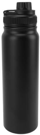 Nikou Bottiglia d'acqua in acciaio inossidabile perdite a prova di via di viaggio isolato nero leggero