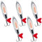 Dr.Fish Sea Fishing Spinners Lures Dexter Wedge Spoons Metal Jig Spoons Treble Hook with Rattle Blade Long Cast for Bass Cod Mackerel Boat Kayak Fishing 42g