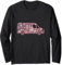 Floral Flower Silhouette Delivery Van Driver Girl Women Long Sleeve T-Shirt
